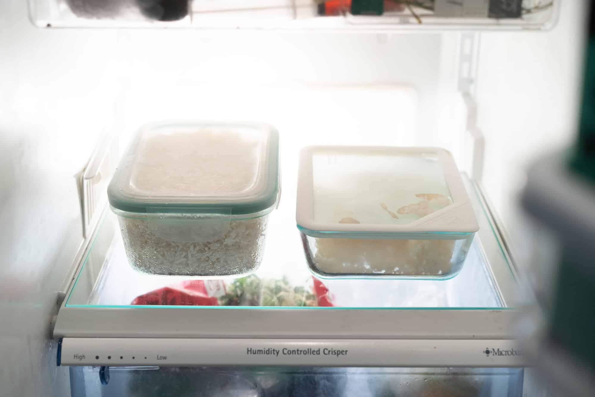 rice in refrigerator