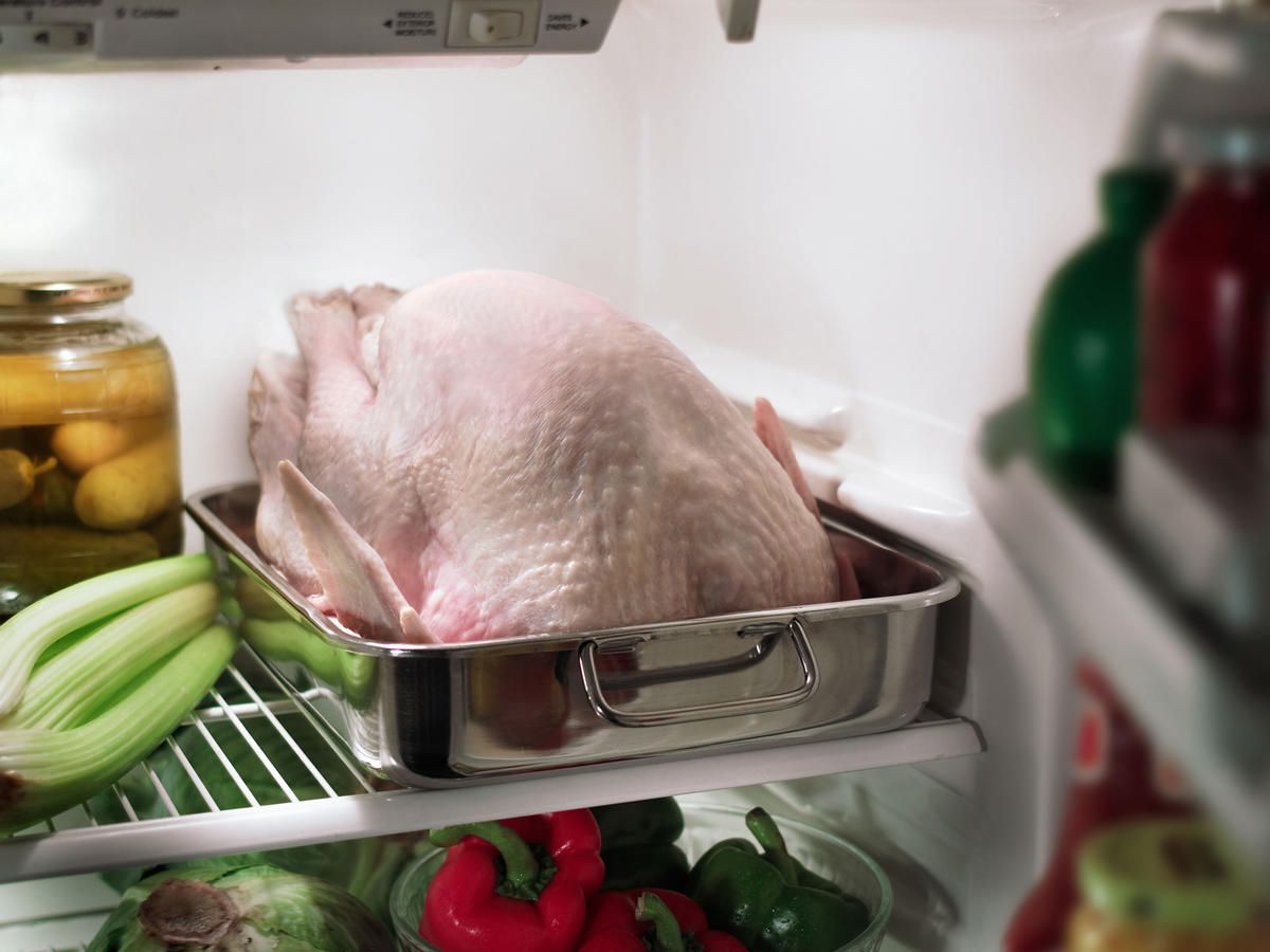 turkey in the refrigerator