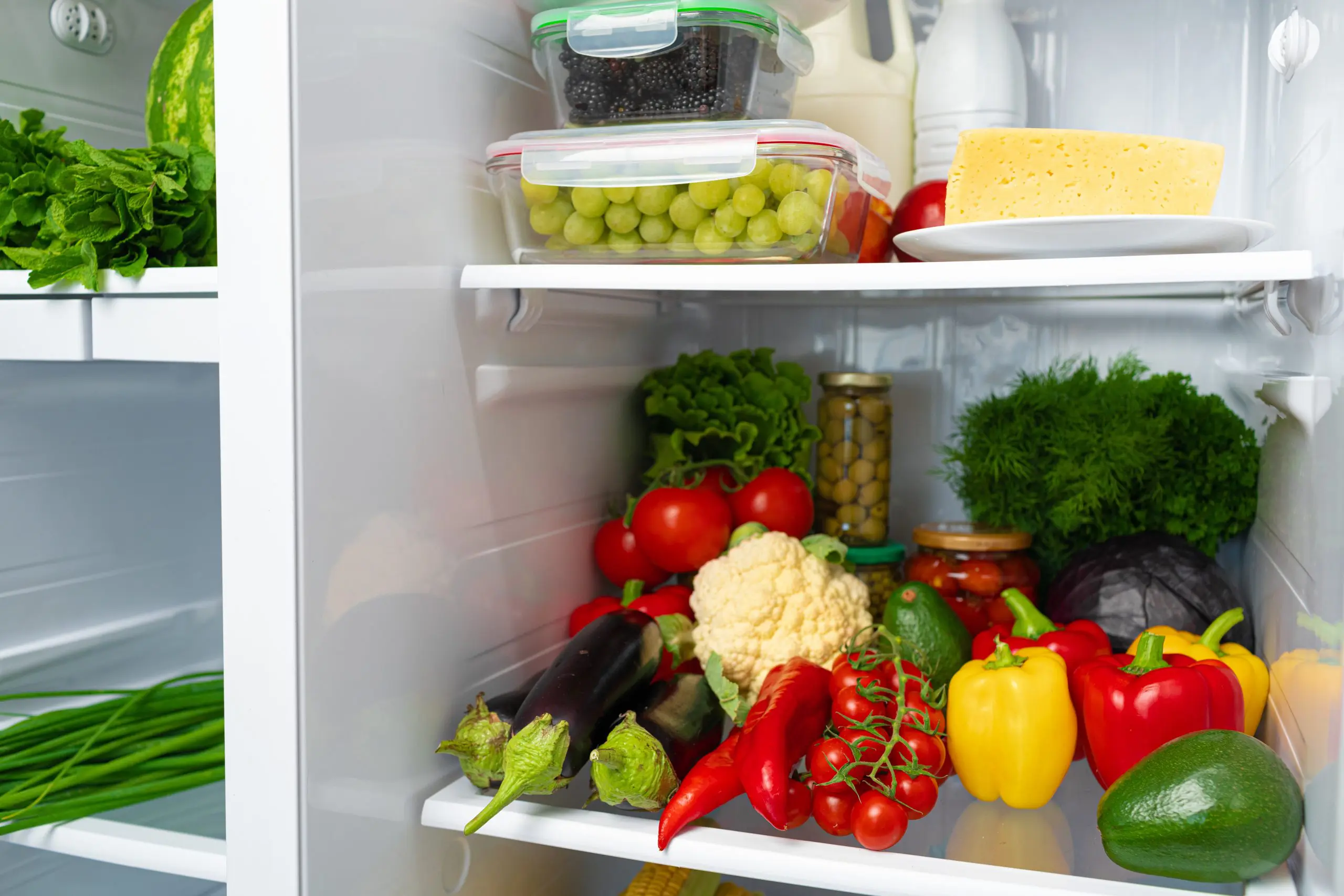 salad in the refrigerator