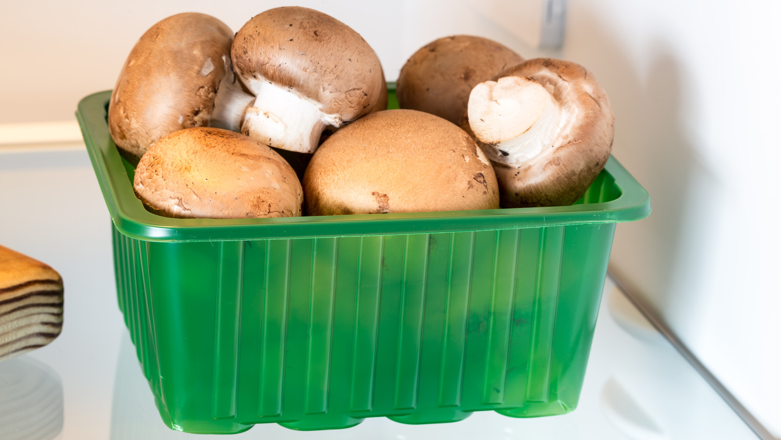 mushrooms in the refrigerator