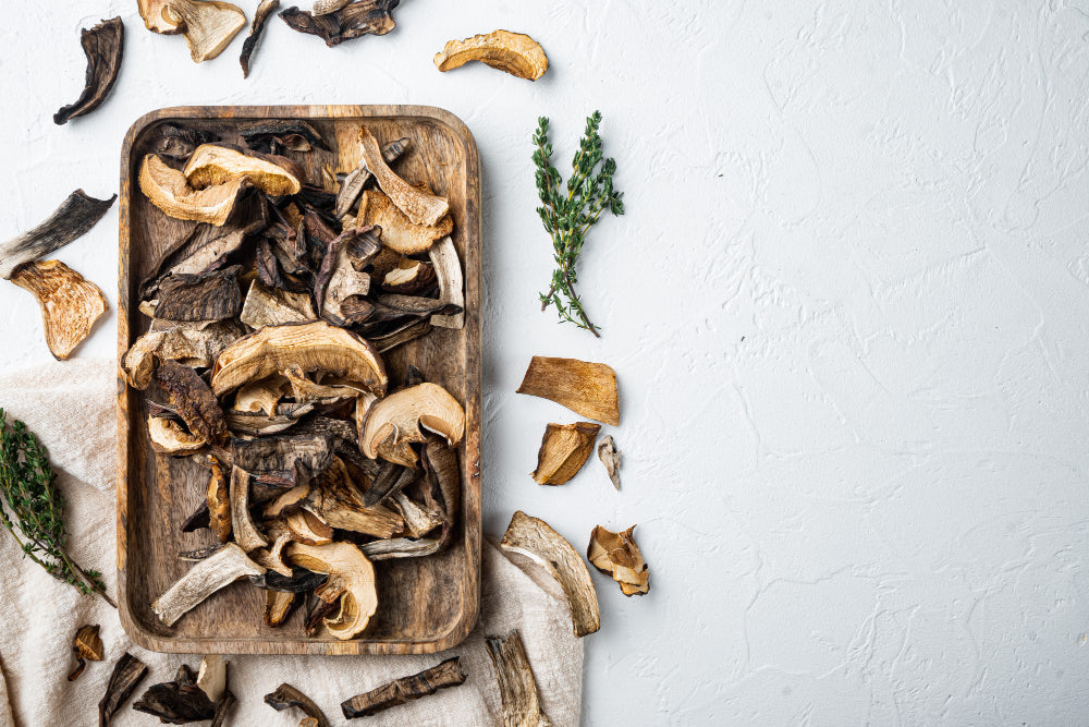 mushrooms in the refrigerator