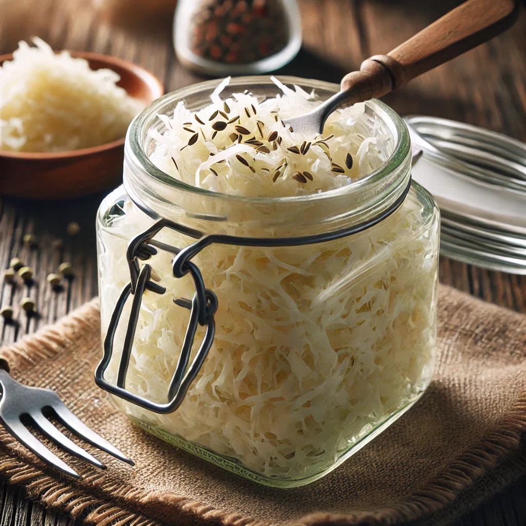 sauerkraut in the refrigerator