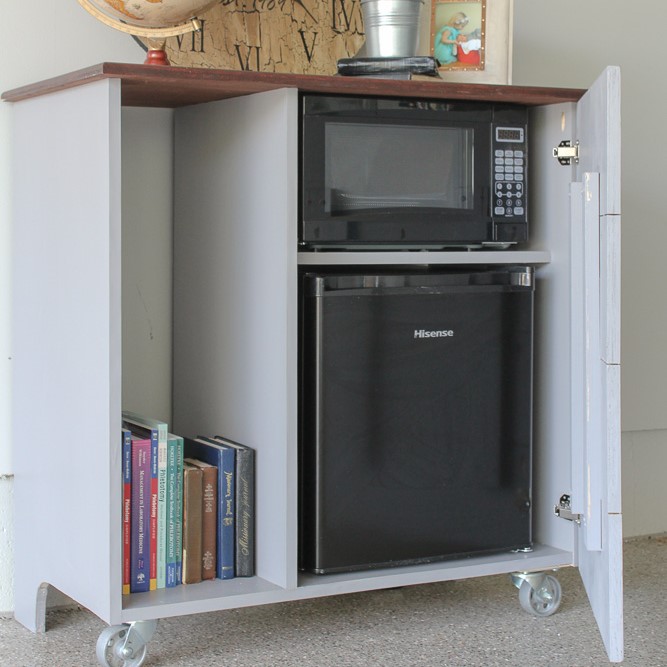 mini fridge cabinet