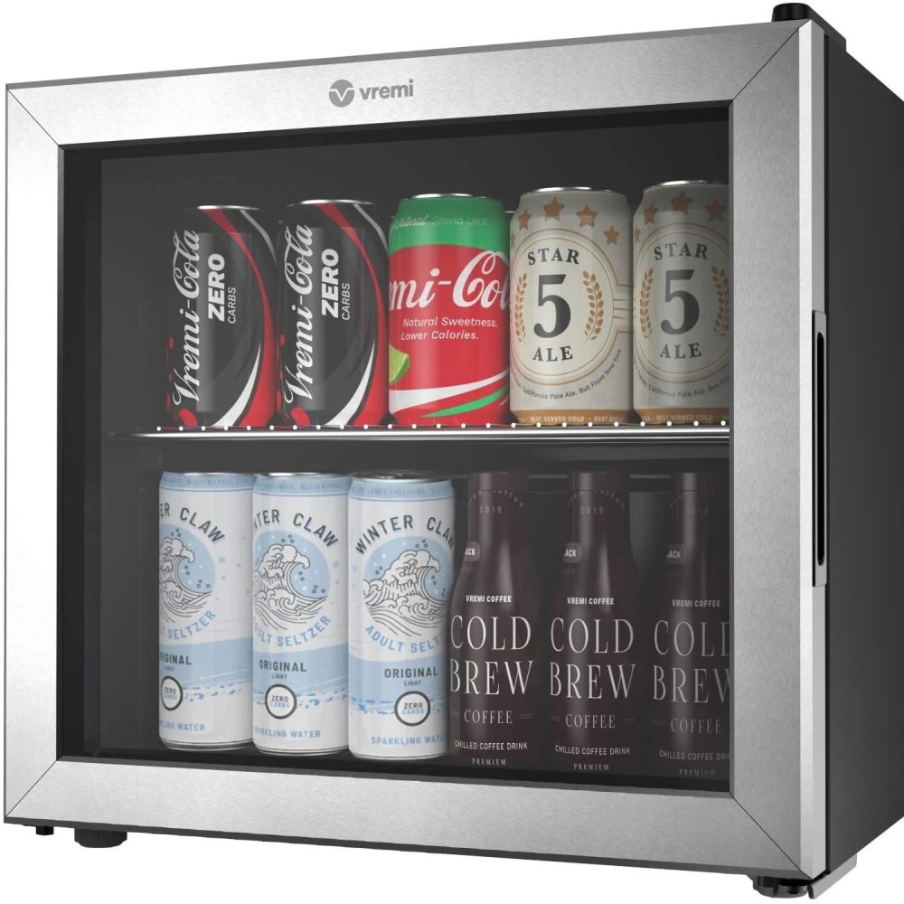 glass door mini fridge