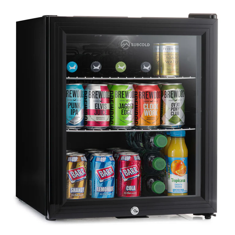 mini fridge glass door